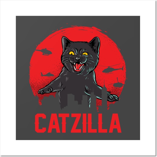 Catzilla Wall Art by kimmieshops